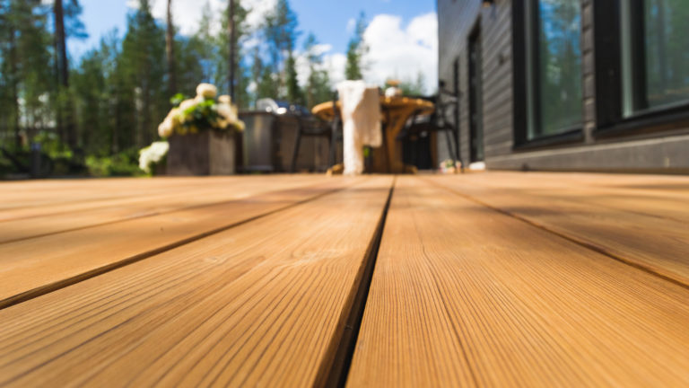 Thermally modified wood is a superior terrace material