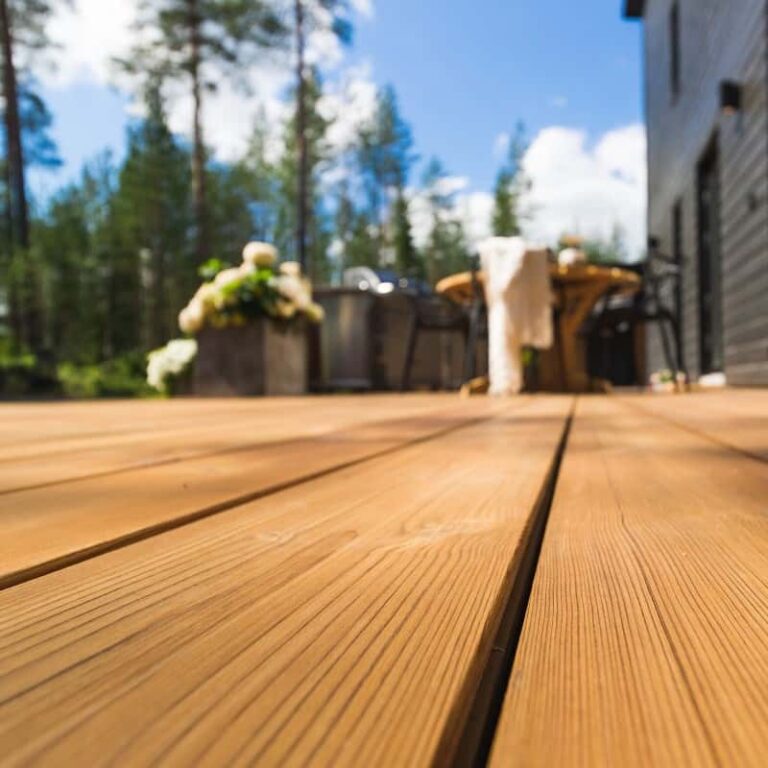 Thermally modified wood as a decking material
