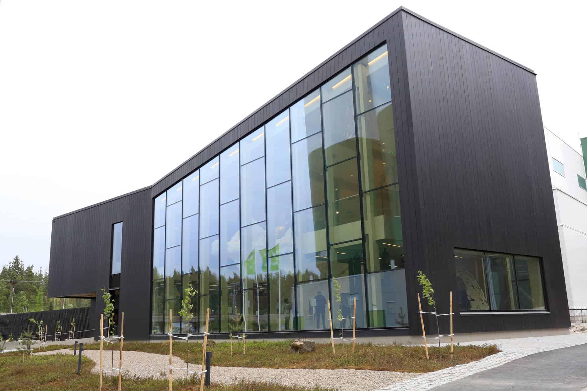 The MetsäGroup Visitor Centre is clad with Siparila Topcoat exterior cladding panels