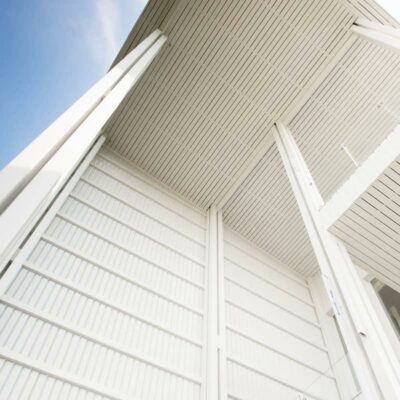 Painted outdoor cladding board, shade: white