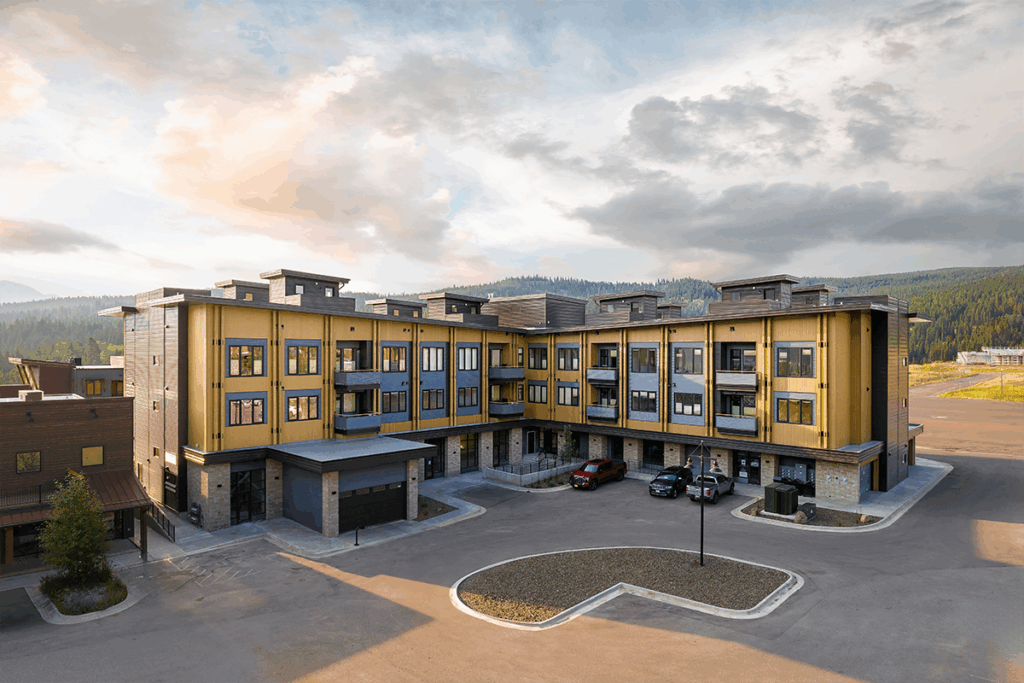 Franklin Residences clad with Siparila Natural Tones exterior siding panels in the shade "Roasted Wheat."